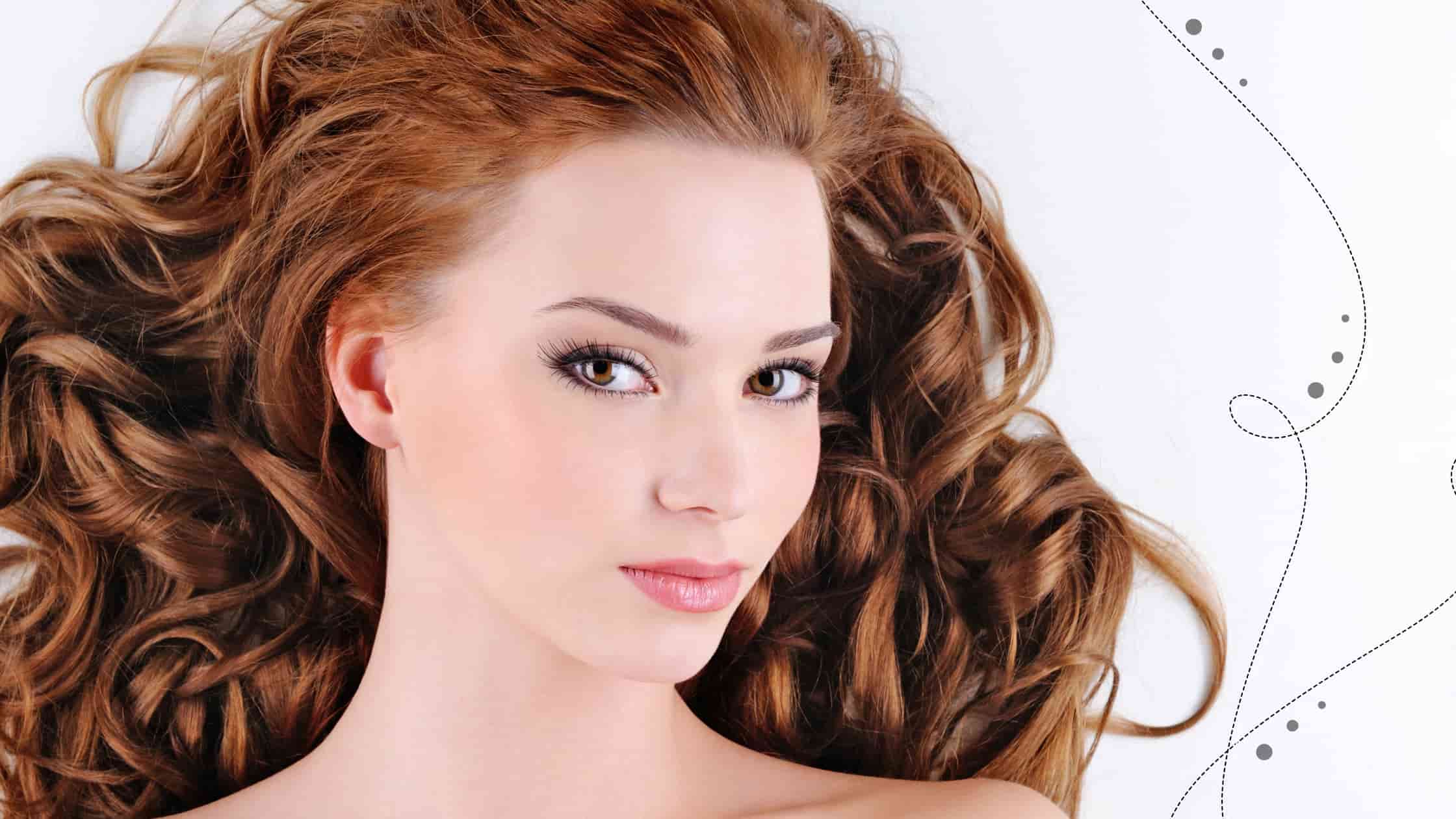 lady with beautiful hair extension