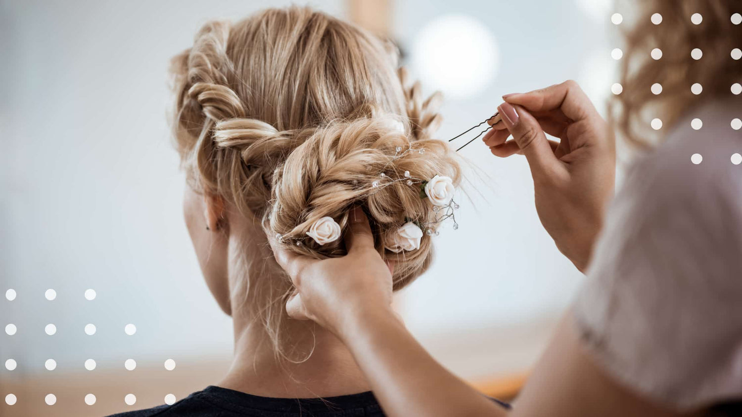 Stylish hairstyle with bobby pins option