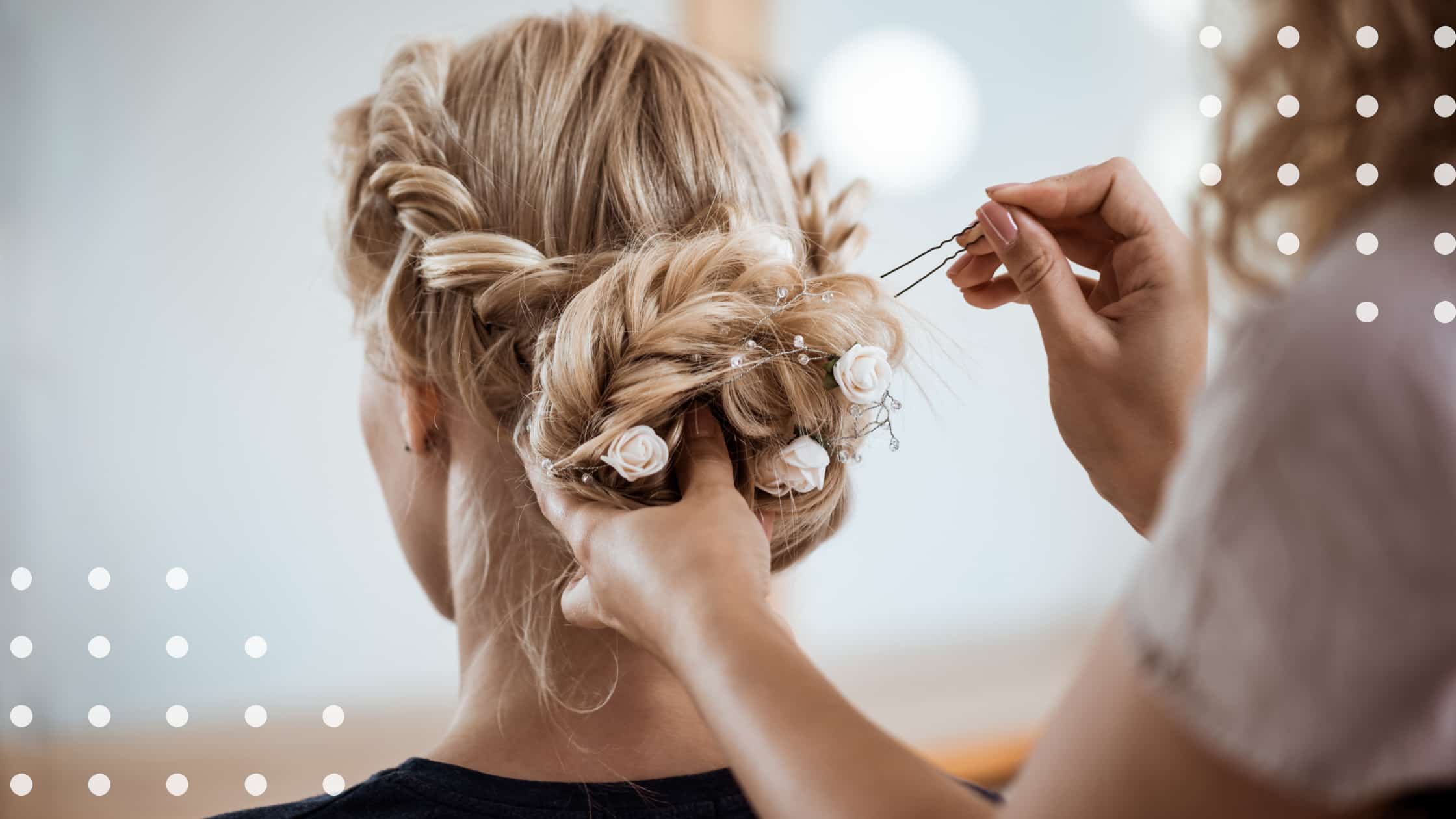 Stylish hairstyle with bobby pins option