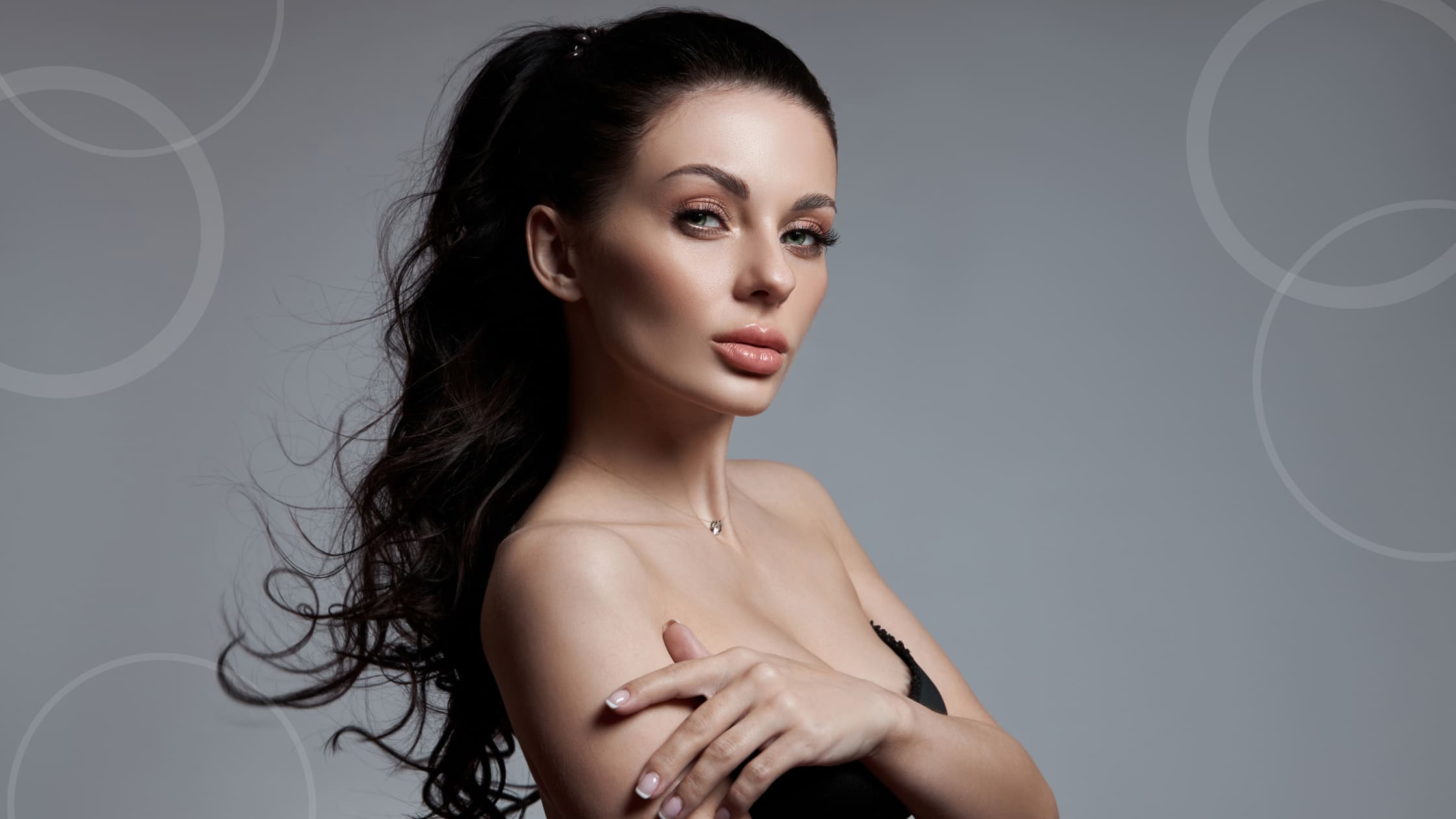 Woman looks confident with her hairstyle