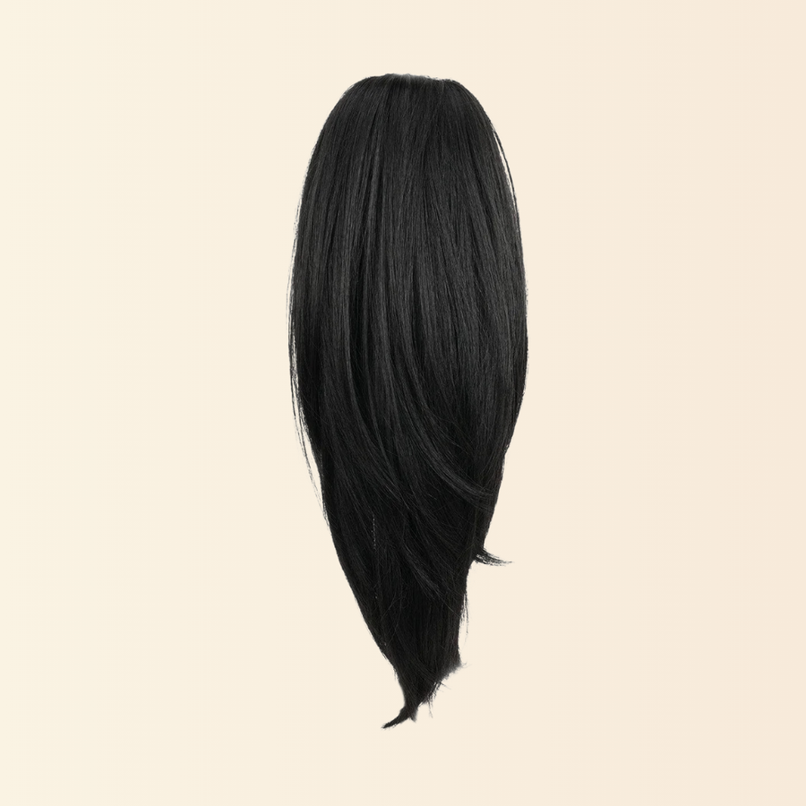 JuvaBun Claw Clip Straight Ponytail 15 inch in Black shade