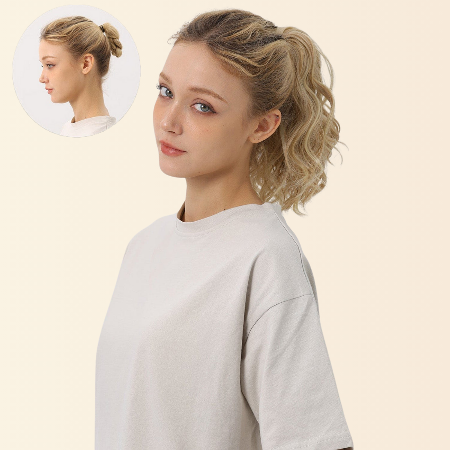 JuvaBun Claw Clip Beach Waves Ponytail 10 inch, photo 7