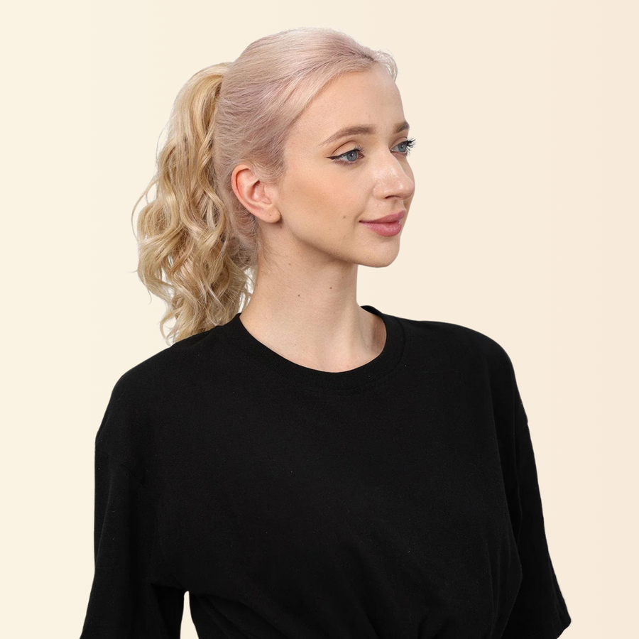 JuvaBun Claw Clip Beach Waves Ponytail 12 inch, photo 4