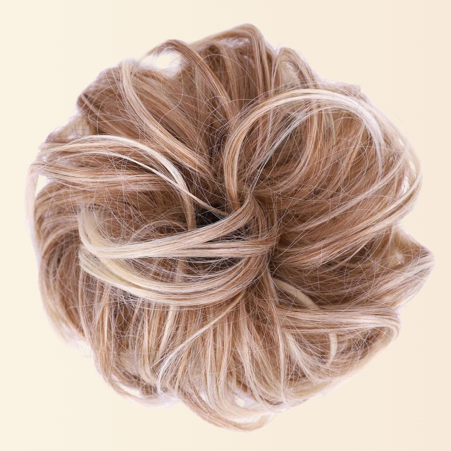 JuvaBun Messy Bun in Strawberry Honey Blonde shade