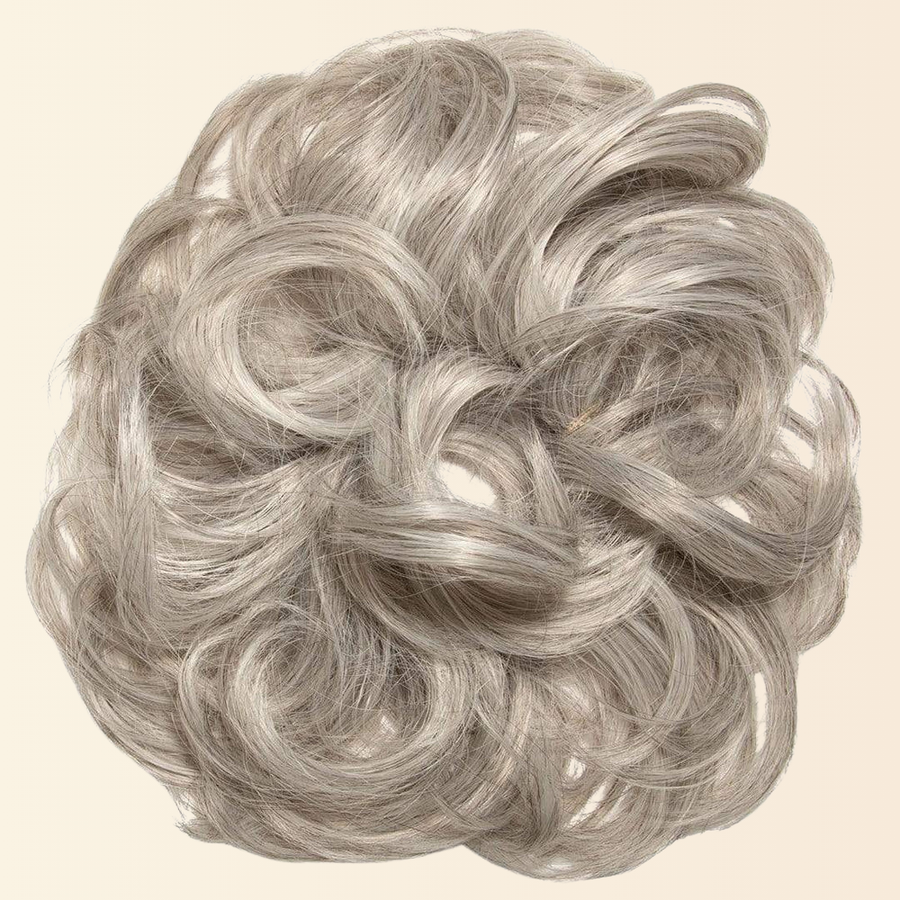 JuvaBun Messy Bun in Silver Gray shade