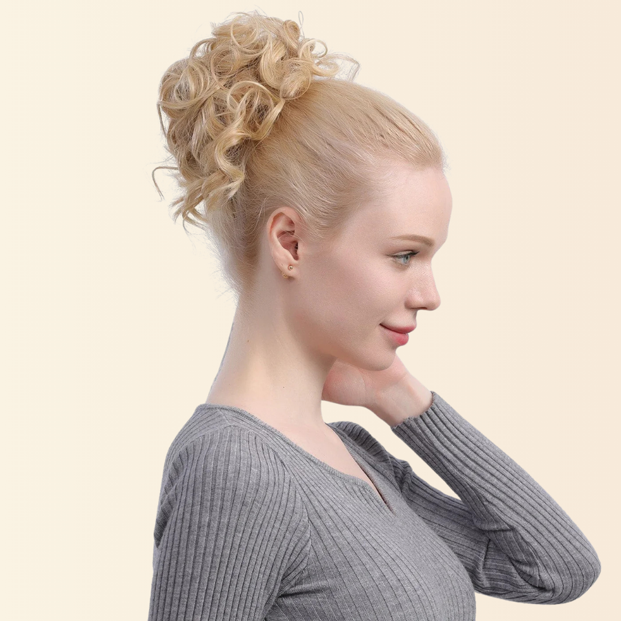 JuvaBun Curled Clip-in Bun, curled clip-in bun hair piece, photo 4
