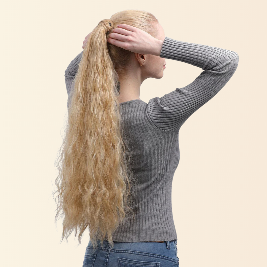JuvaBun Long Spiral Curly Magic Ponytail, long spiral curl ponytail extension, photo 3