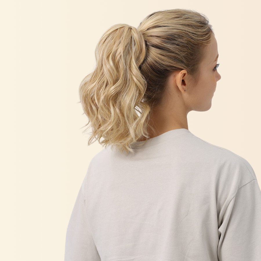 JuvaBun Claw Clip Beach Waves Ponytail 10 inch, photo 3
