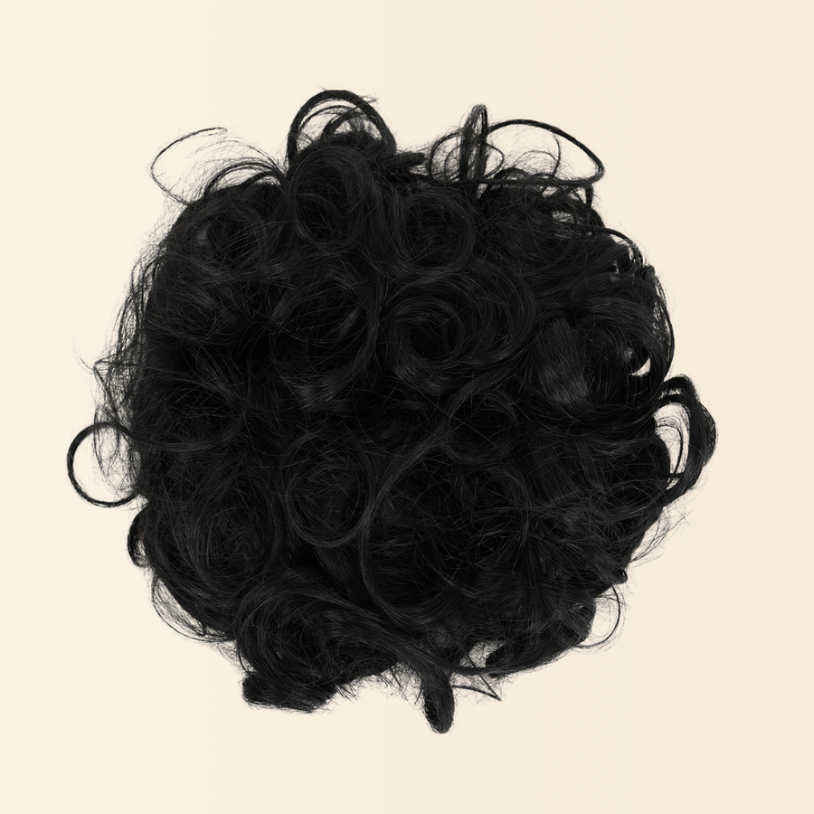 JuvaBun Curly Bun in Black shade