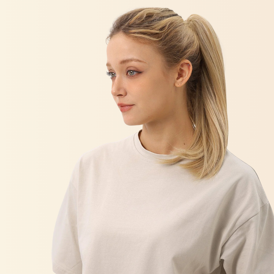 JuvaBun Claw Clip Straight Ponytail 15 inch, photo 2