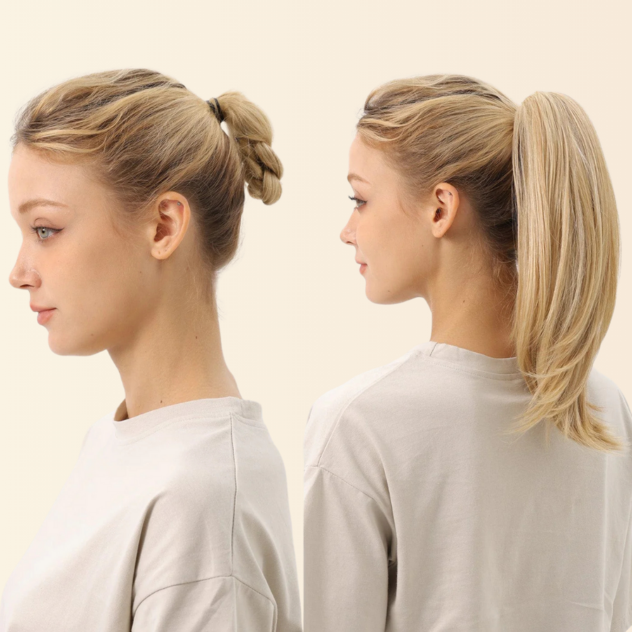 JuvaBun Claw Clip Straight Ponytail 15 inch, photo 4