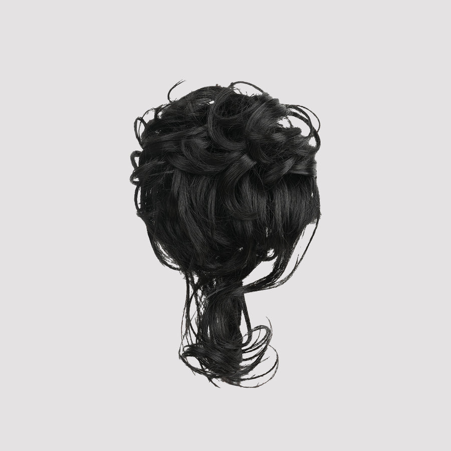 JuvaBun Claw Clip Boho Messy Bun in Black shade