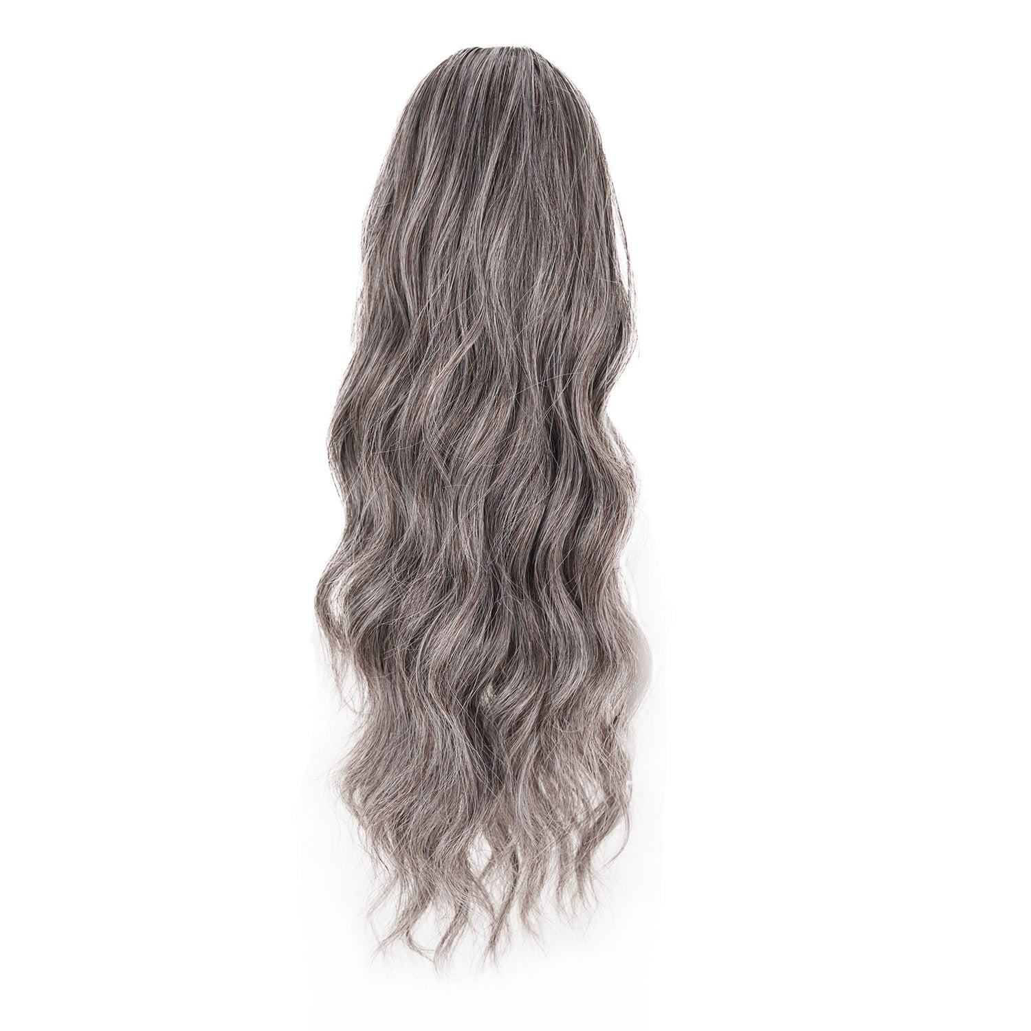 Salt And Pepper JuvaBun Wavy Ponytail Extension