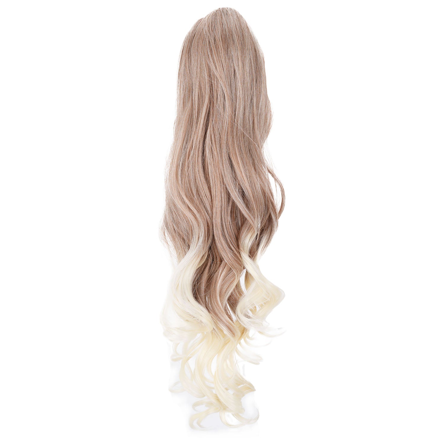 Beach Blonde JuvaBun Long Curly Ponytail Extension