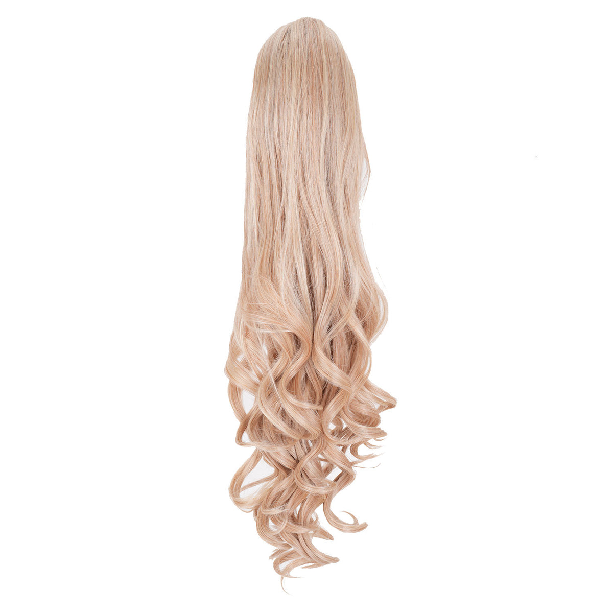 Medium Blonde JuvaBun Long Curly Ponytail Extension