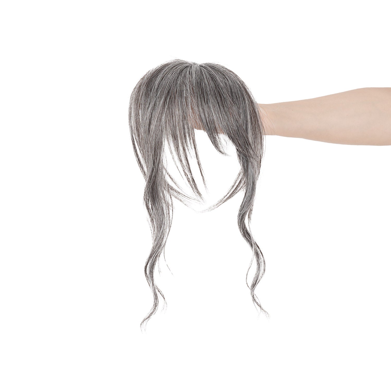 Salt And Pepper JuvaBun Wispy Bangs Topper β The Upgrade