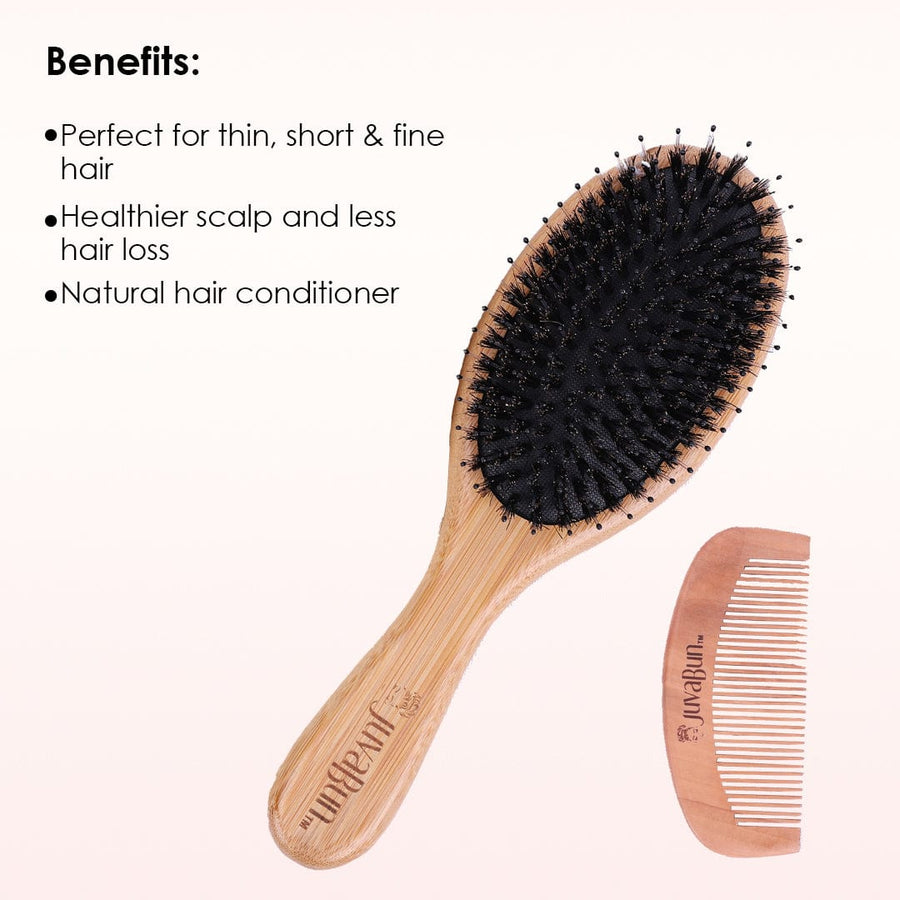 JuvaBun Boar Bristle Brush, boar bristle hair brush, photo 4