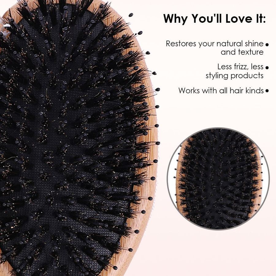JuvaBun Boar Bristle Brush, boar bristle hair brush, photo 5