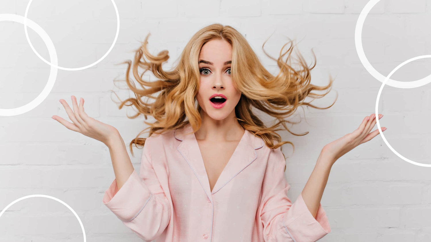 woman with beautiful bouncy hair