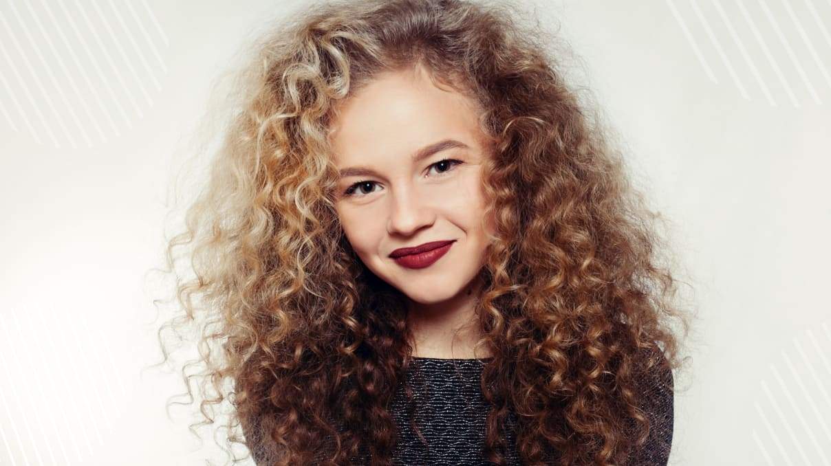 Modern perm hairstyle