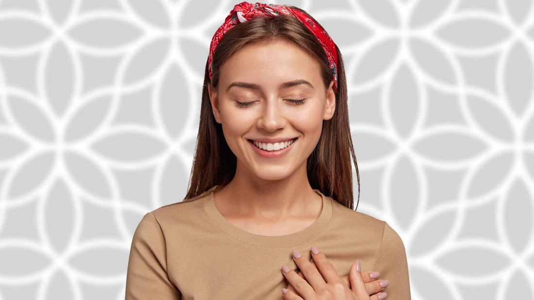 Teen smiling because of her hairstyle