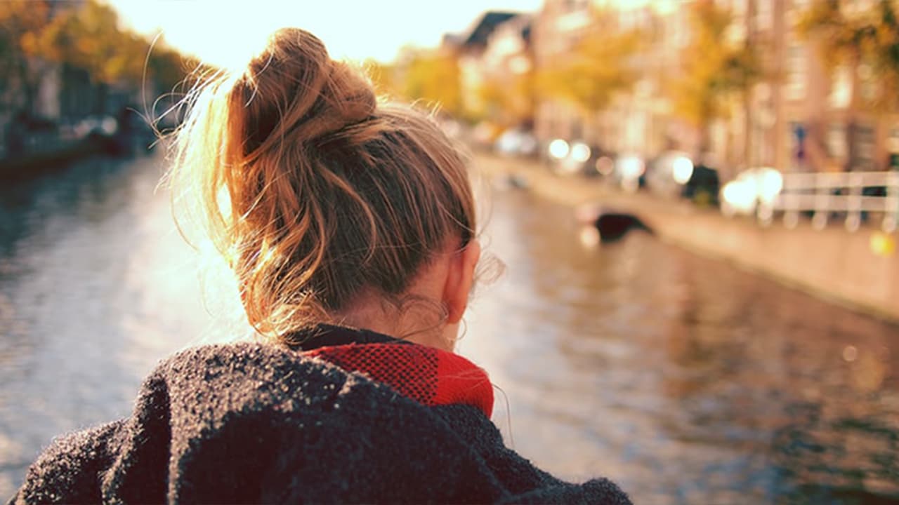 A messy bun of hair