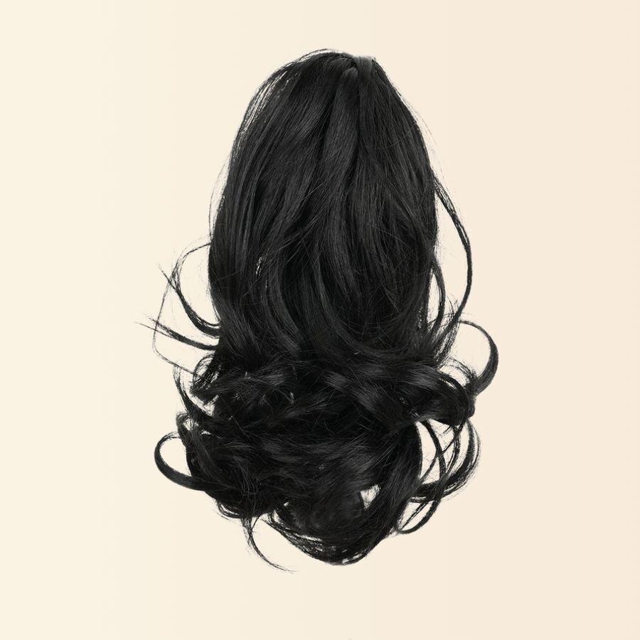 JuvaBun Claw Clip Ponytail Extension 10 inch in Black shade