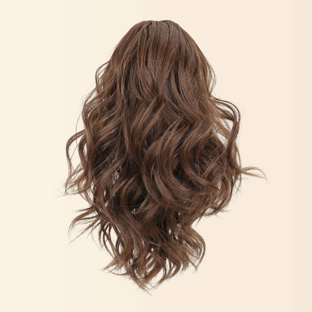 JuvaBun Claw Clip Beach Waves Ponytail Extension 12''