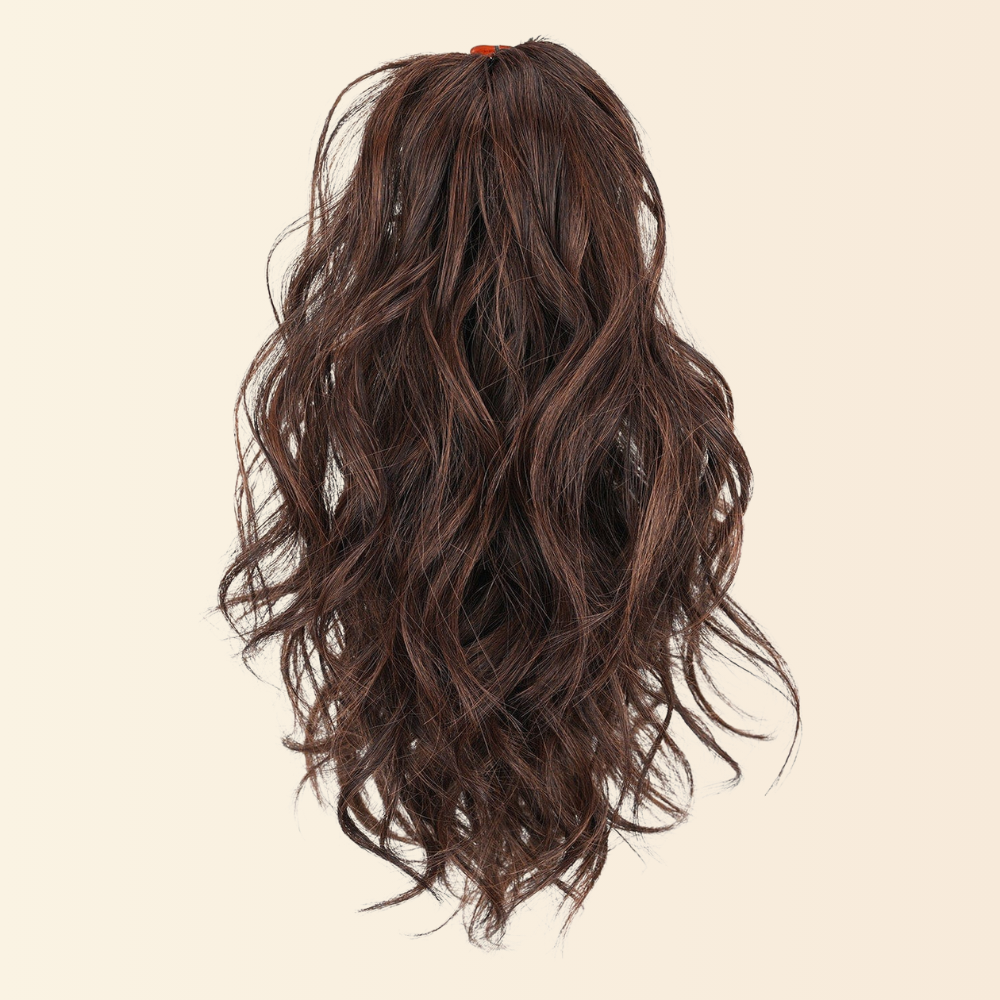 JuvaBun Claw Clip Beach Waves Ponytail Extension 12''