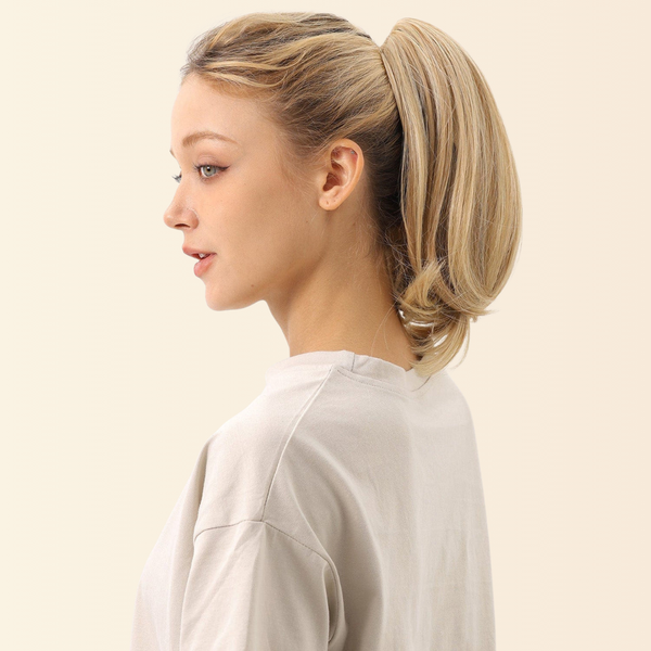 JuvaBun Claw Clip Straight Ponytail 10 inch