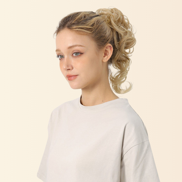 JuvaBun Claw Clip Boho Messy Bun, boho messy bun on a claw clip