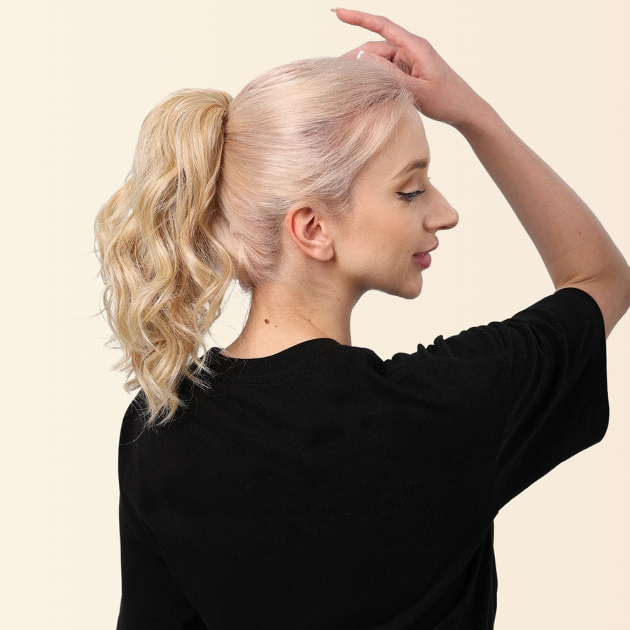 JuvaBun Claw Clip Beach Waves Ponytail 12 inch, photo 2