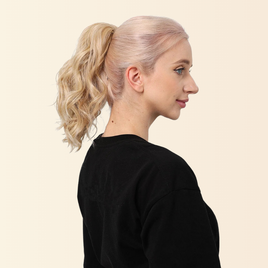 JuvaBun Claw Clip Beach Waves Ponytail 12 inch, photo 3