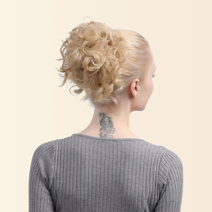 JuvaBun Curled Clip-in Bun, curled clip-in bun hair piece, photo 5