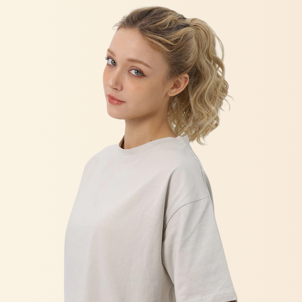 JuvaBun Claw Clip Beach Waves Ponytail 10 inch