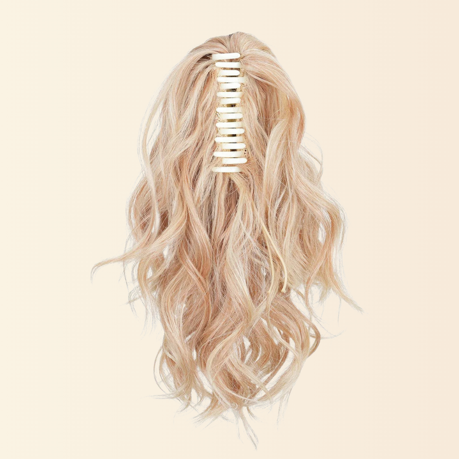 JuvaBun Claw Clip Beach Waves Ponytail 12 inch, photo 5