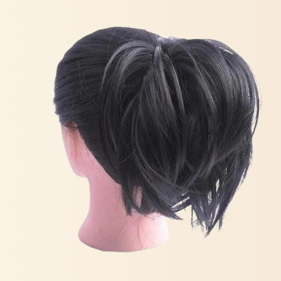 JuvaBun Straight Bun in Black shade