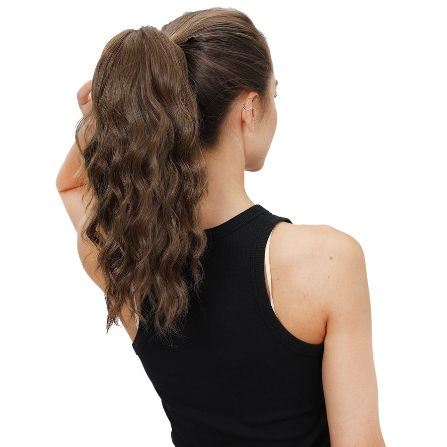 JuvaBun Wavy Ponytail Extension 16 inch, 16 inch wavy claw clip ponytail, photo 7