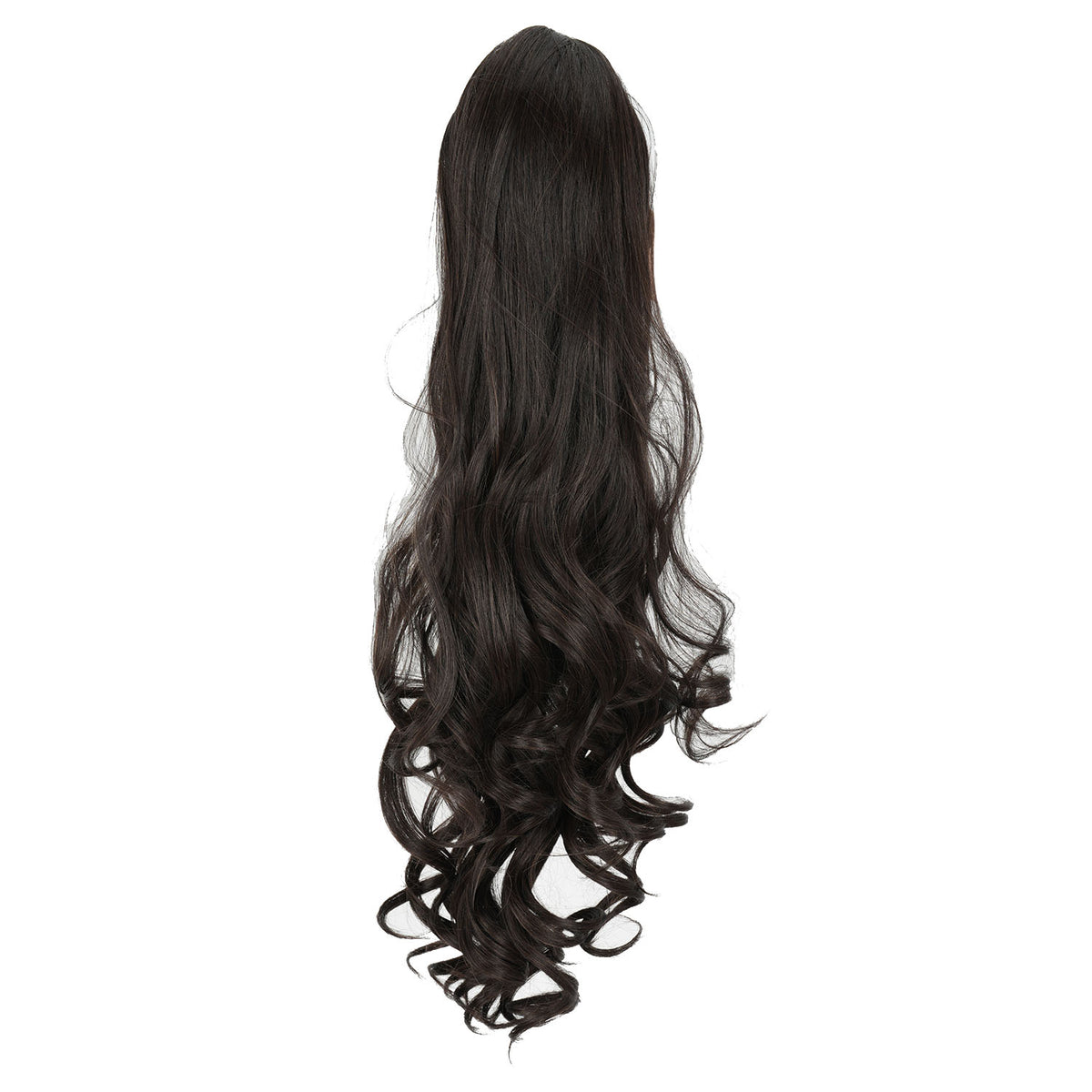 Dark Brown JuvaBun Long Curly Ponytail Extension