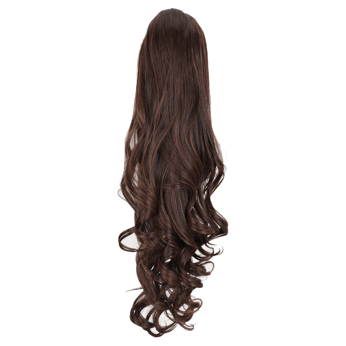 Medium Brown JuvaBun Long Curly Ponytail Extension