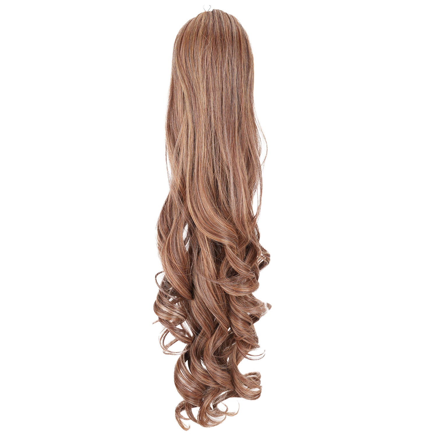 Reddish Blonde JuvaBun Long Curly Ponytail Extension