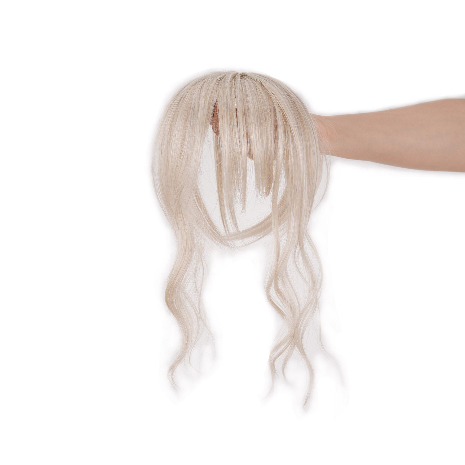 Platinum Blonde JuvaBun Wispy Bangs Topper — The Upgrade