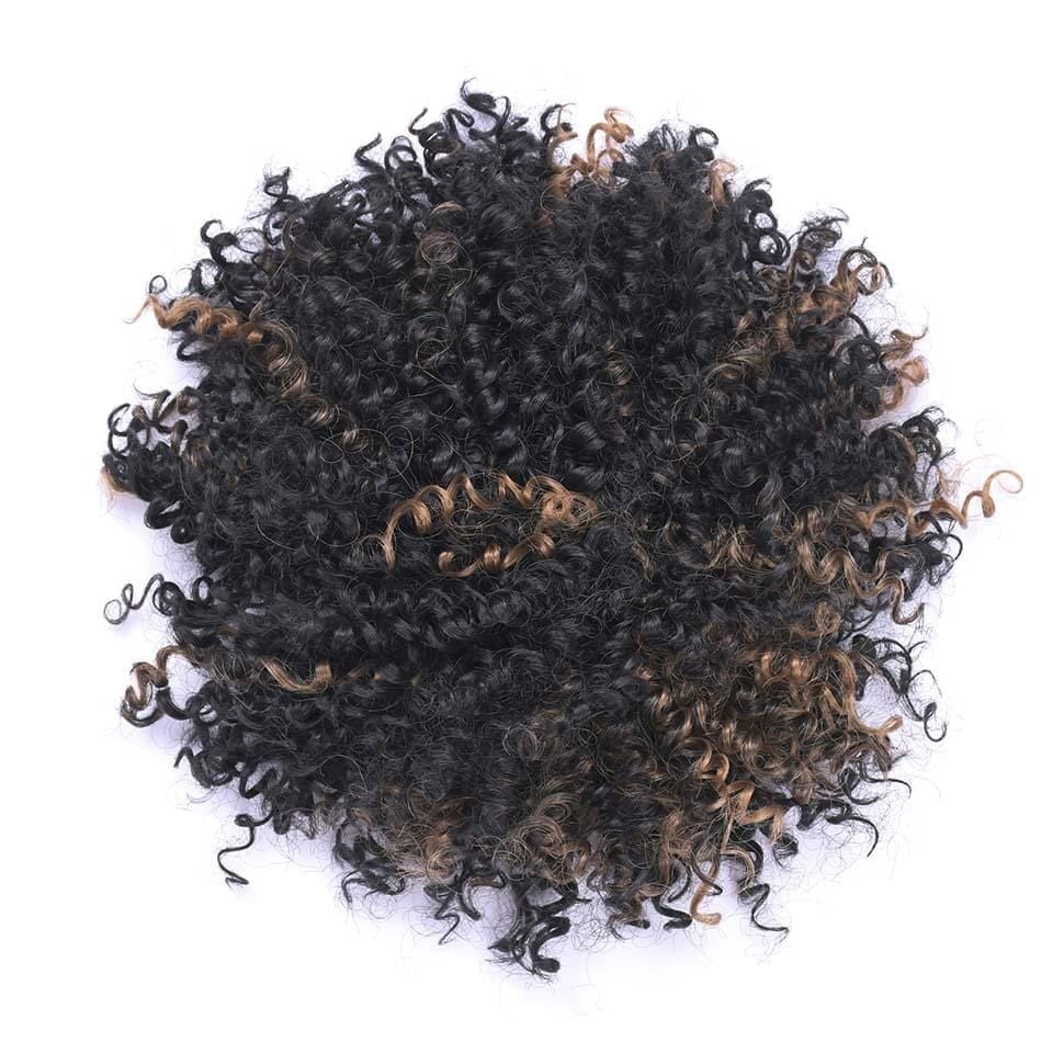 Honey Blonde Black JuvaBun Afro Hair Bun Kinky-1b/27 JuvaBun