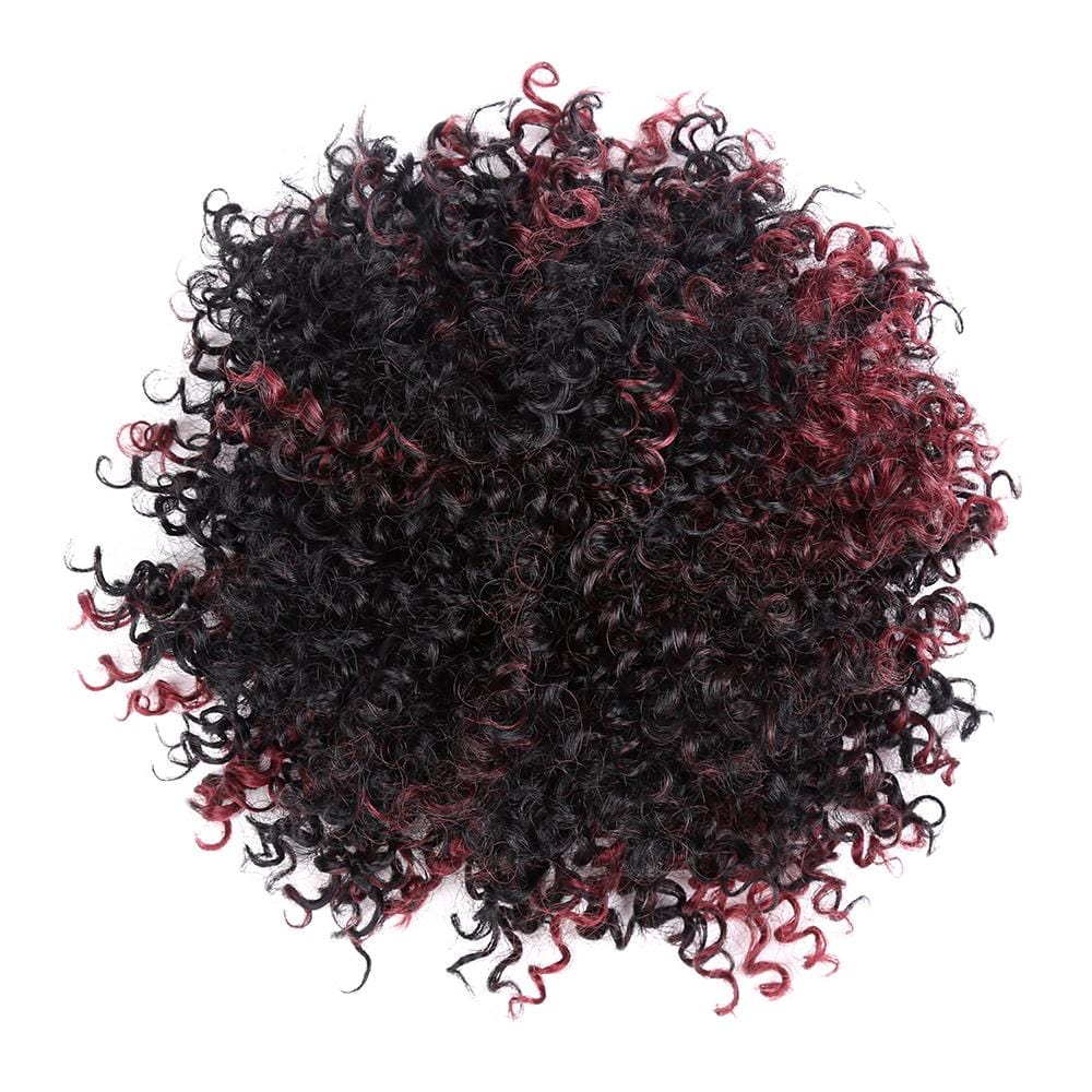 Burg Black JuvaBun Afro Hair Bun Kinky-1b/burg JuvaBun