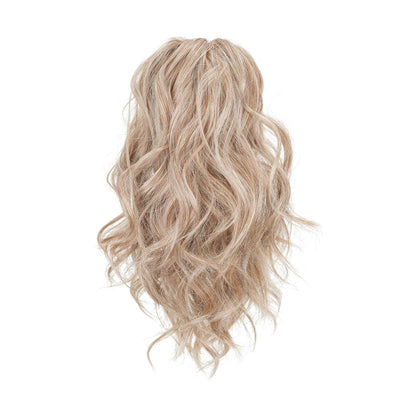 Light Blonde JuvaBun Claw Clip Beach Waves Ponytail Extension 12'' BOGO MW07-Light Blonde JuvaBun
