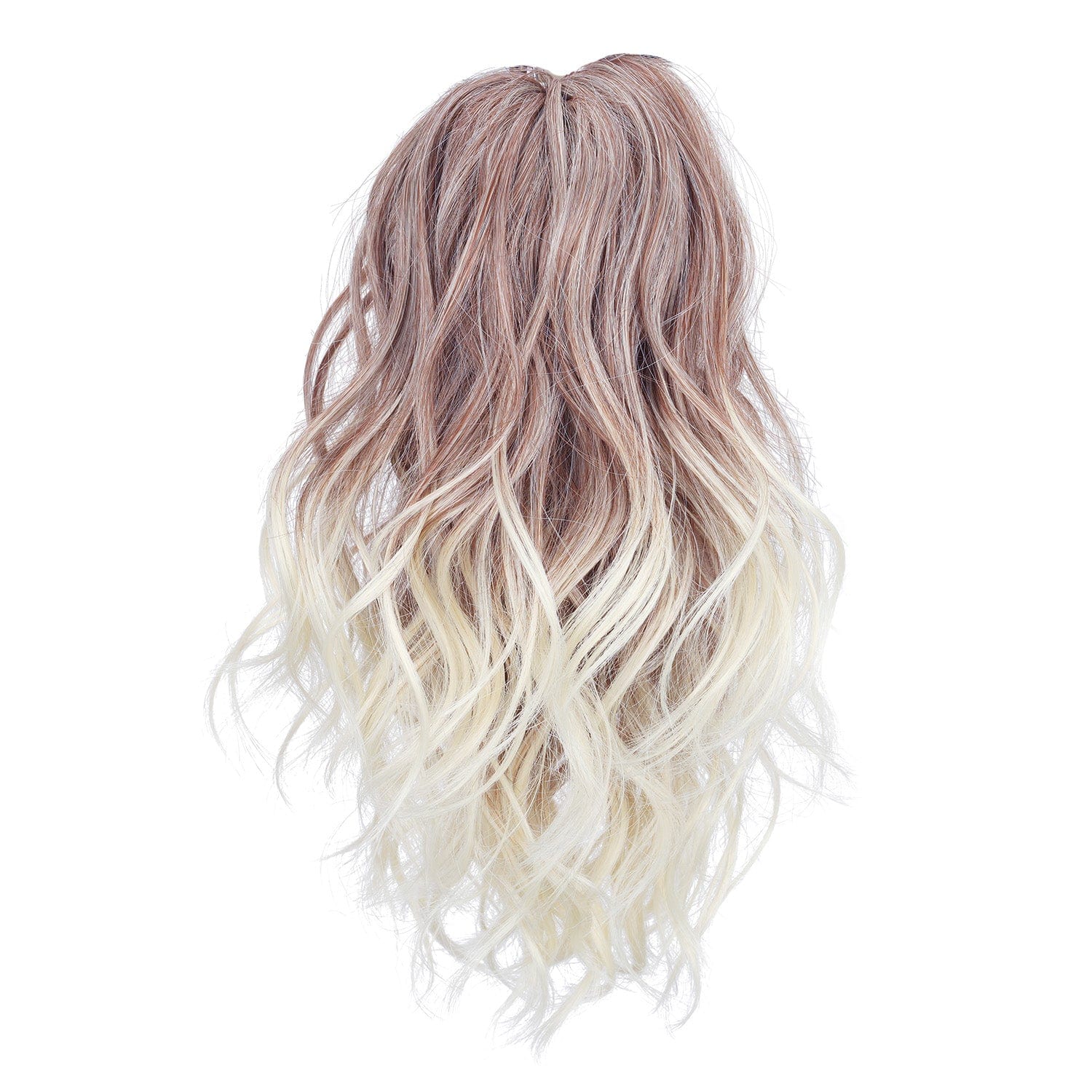 Beach Blonde JuvaBun Claw Clip Beach Waves Ponytail Extension 12'' MW07-6at88 JuvaBun