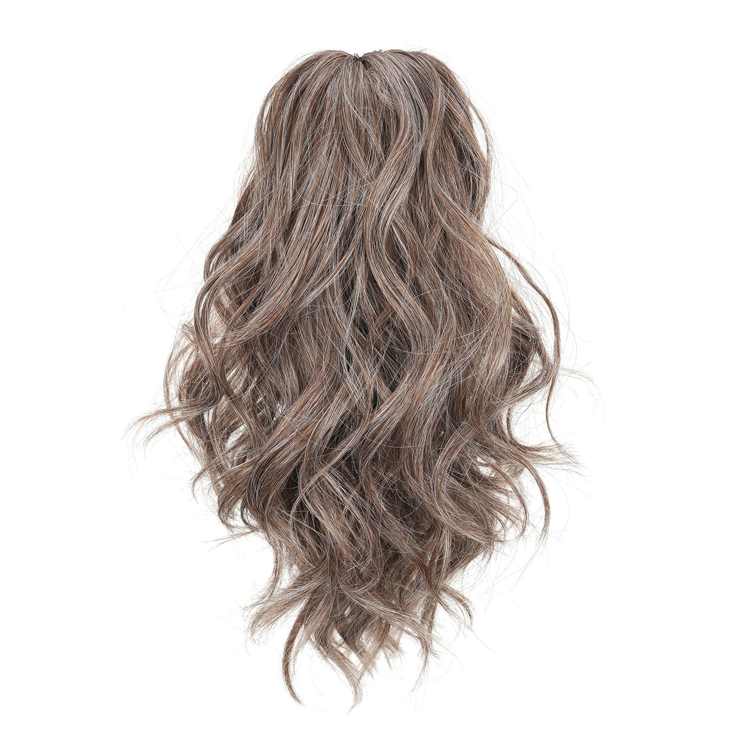 Brownish Gray JuvaBun Claw Clip Beach Waves Ponytail Extension 12'' MW07-Brownish Gray JuvaBun