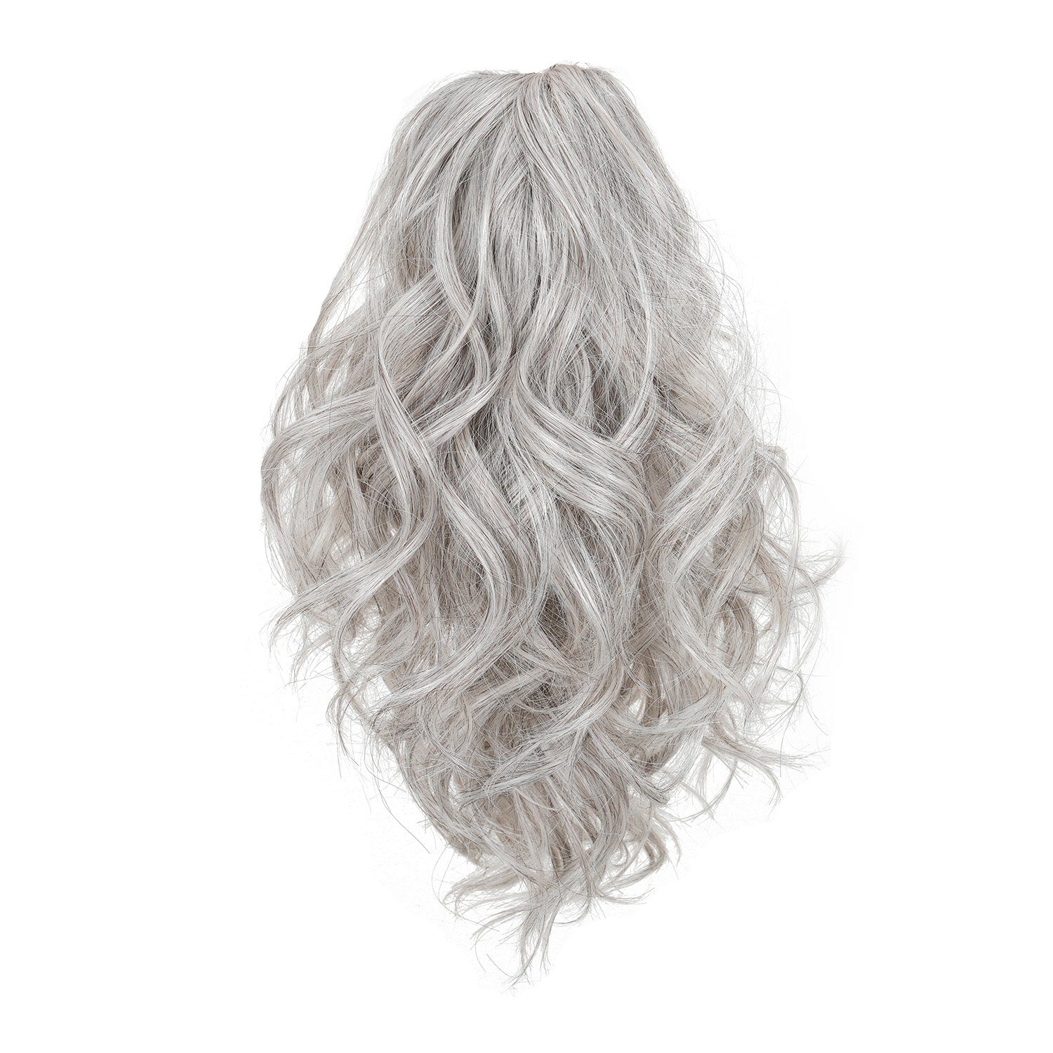 Light Gray JuvaBun Claw Clip Beach Waves Ponytail Extension 12'' MW07-Light Gray JuvaBun