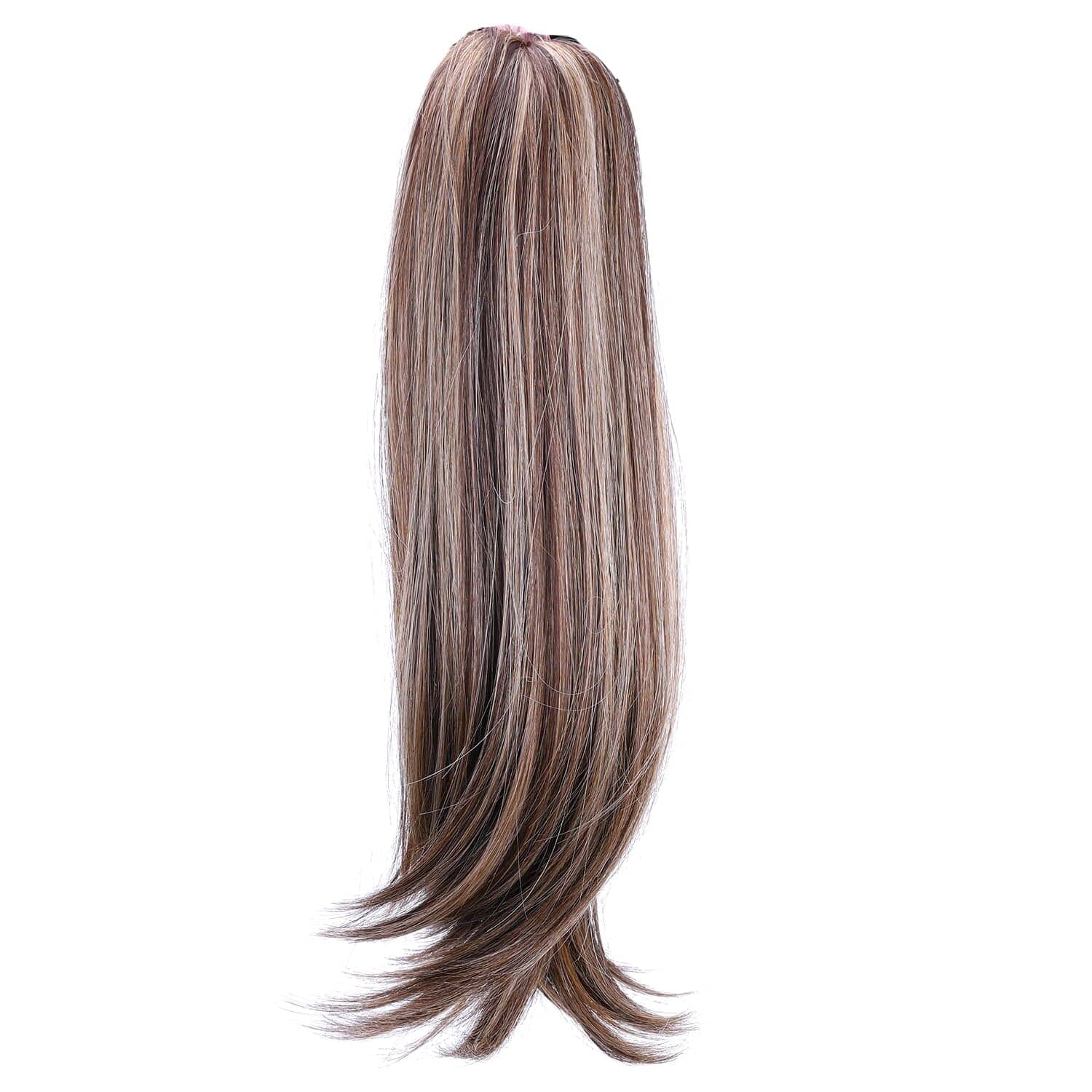 Brownish Blonde JuvaBun Claw Clip Straight Ponytail Extension 17'' MW09-Brownish Blonde JuvaBun