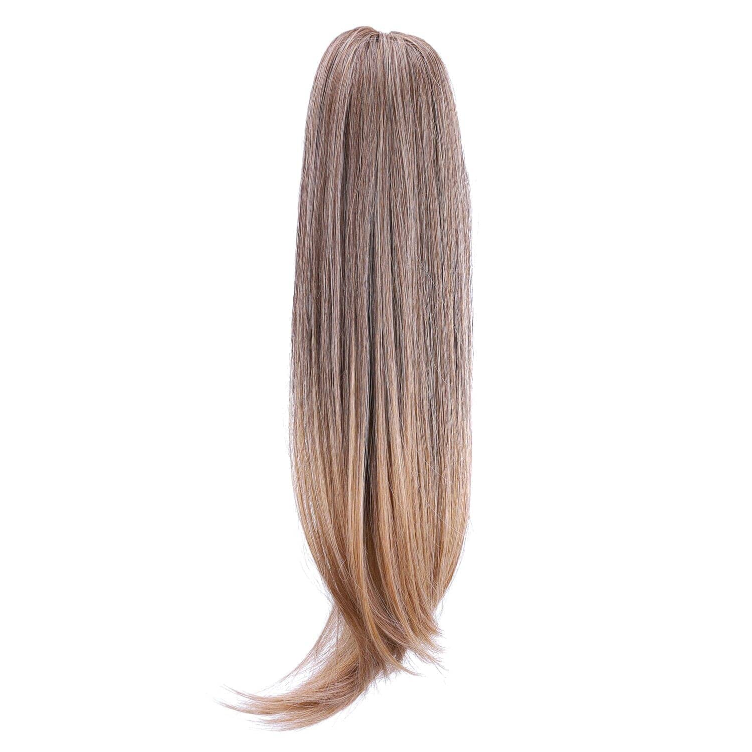 Dark Blonde JuvaBun Claw Clip Straight Ponytail Extension 17'' MW09-Dark Blonde JuvaBun